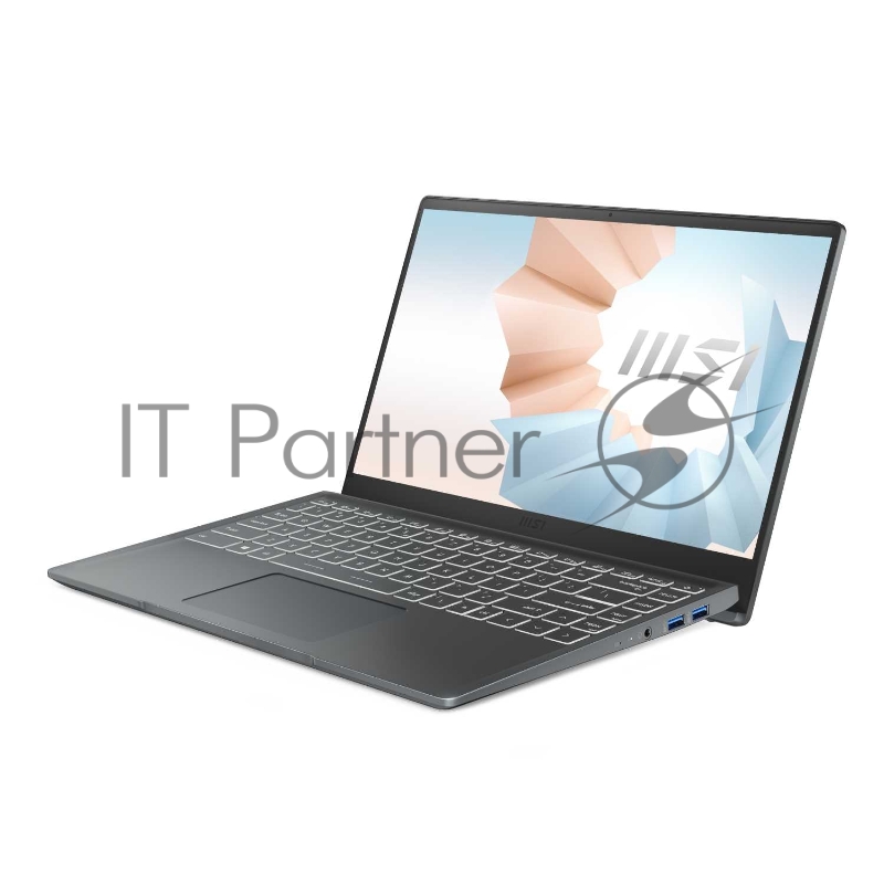Ноутбук MSI Modern 14 B11MOU-452RU TigerLake i5-1135G7/8GB/512GB SSD/noODD/14 FHD,60Hz IPS/Iris Xe Graphics/WiFi+BT/Win10/Carbon Grey