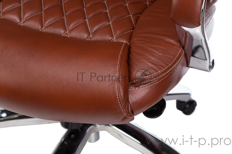 Кресло руководителя Бюрократ T-9924SL светло-коричневый Leather Eichel кожа крестовина металл хром
