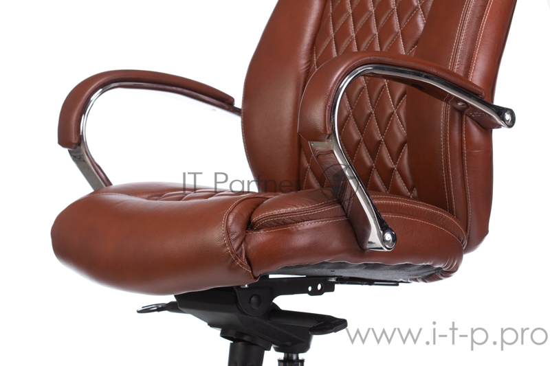 Кресло руководителя Бюрократ T-9924SL светло-коричневый Leather Eichel кожа крестовина металл хром