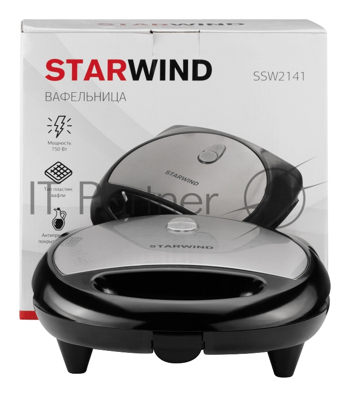 Вафельница Starwind SSW2141 750Вт черный