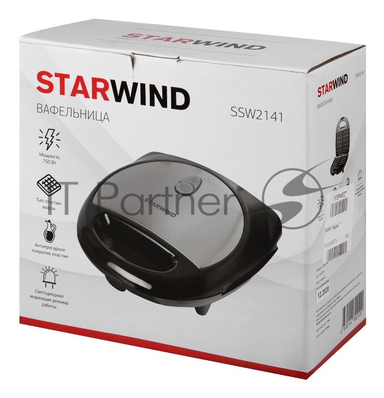 Вафельница Starwind SSW2141 750Вт черный