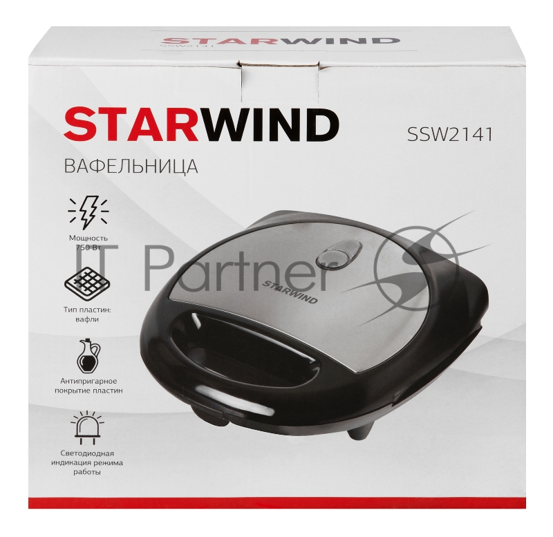 Вафельница Starwind SSW2141 750Вт черный