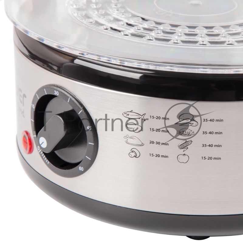 Пароварка Endever Vita-165, черный/стальной