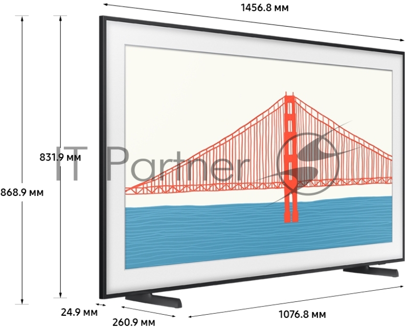 Телевизор ЖК 65 Samsung Телевизор ЖК 65 Samsung/ 65”, QLED Frame, UHD, Smart TV,Wi-Fi, Voice, PQI 3400, DVB-T2/C/S2, 4 CH, 40W, OTS Lite, FreeSync Premium Pro, 4HDMI, 2 USB, BLACK