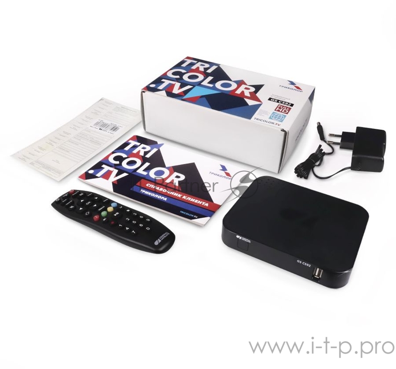 Комплект спутникового телевидения Триколор Ultra HD GS B622L/С592 черный