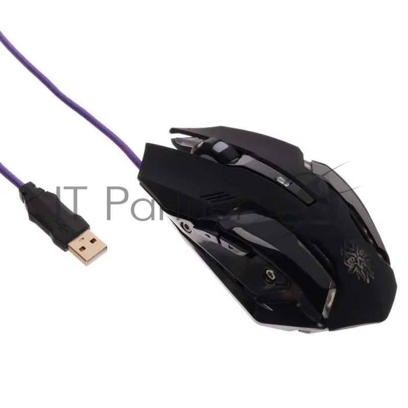 Игровой набор Qumo Mystic K58/M76, кл-ра проводная 104 + 10 клавиш мультимедиа, встроенные подсветки общая + кнопок 3 цвета, мышь проводная, оптическая, 1200/1600/2400/3200 dpi с подсветкой, коврик