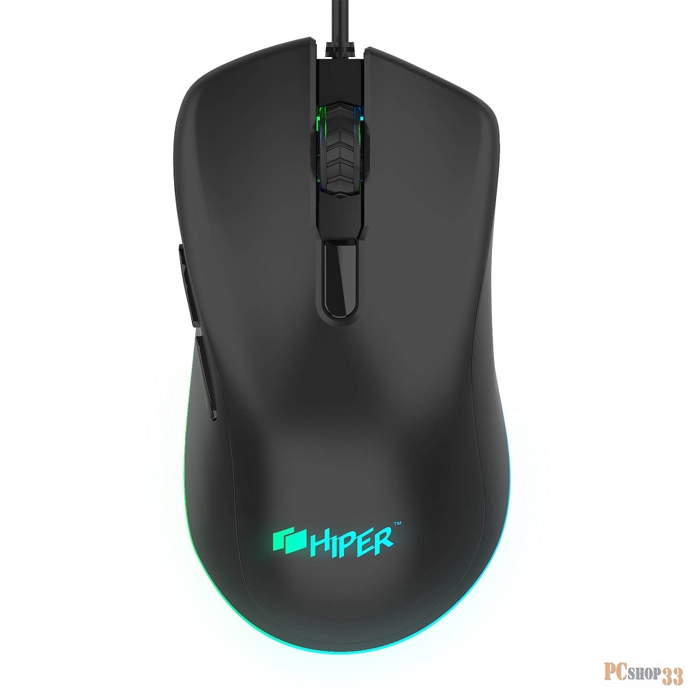Мышь игровая HIPER COBRA (GMUS-4000) Black USB {6400 dpi, 6 кнопок, USB кабель 1.8м, черный}