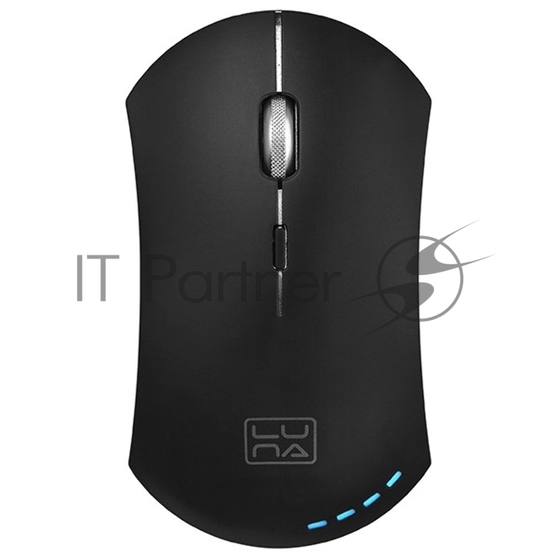 Мышь Qumo Office Luna M74 black, беспроводная, офис, аккумуляторная 600 mAh, кабель зарядки