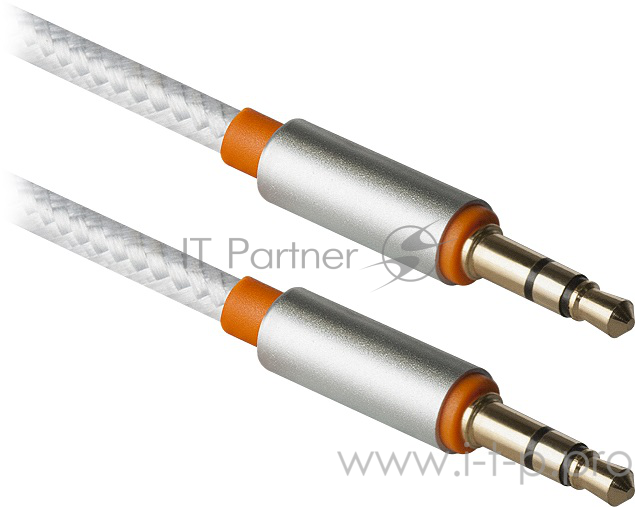 Кабель Defender Аудио-кабель JACK01-03 Белый JACK M- JACK M, 1,2м (87513)