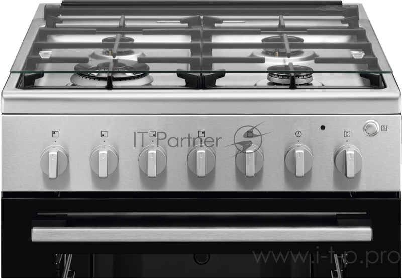 Газовая плита с газовой духовкой и электрическим грилем Electrolux RKG600005X, 60см шириной, нержавеющая сталь c Anti Finger Print, газовая духовка с электрическим грилем, электрический гриль, механический таймер с подачей звукового сигнала, 2 режима