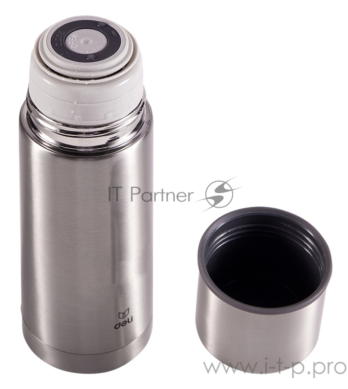 Термос Deli 17650silver 0.350л. серебристый