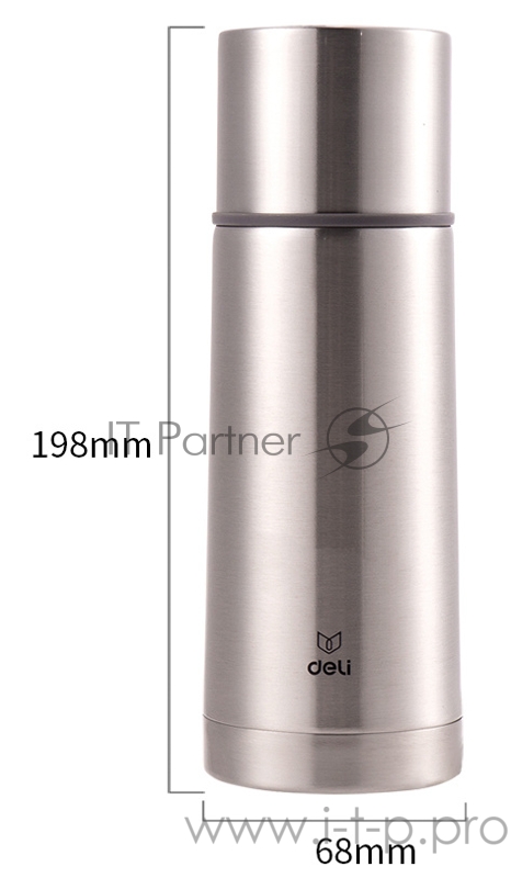 Термос Deli 17650silver 0.350л. серебристый