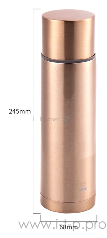 Термос Deli 17651gold 0.5л. золотой