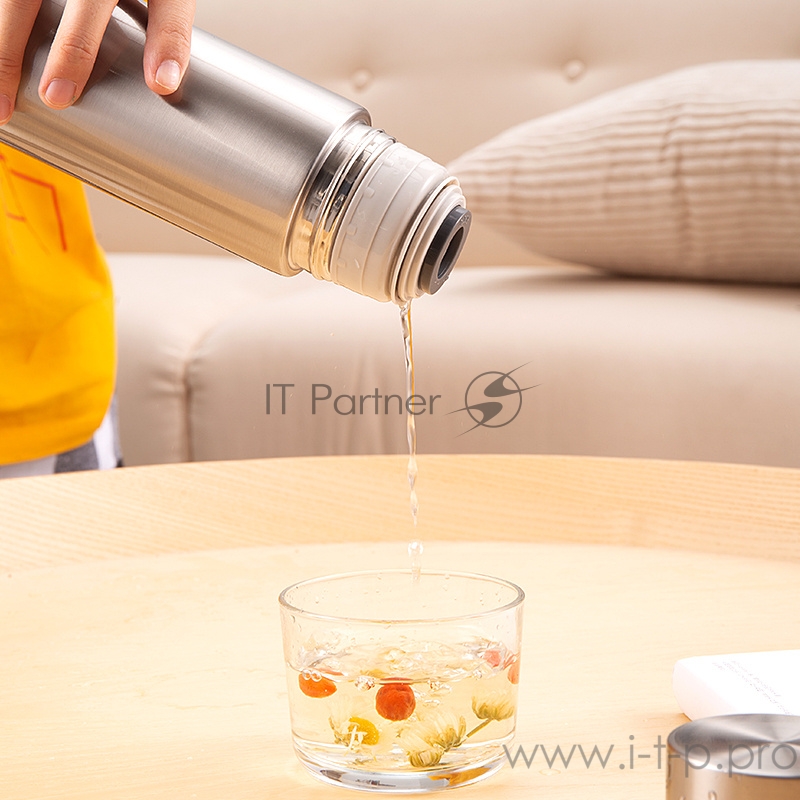 Термос Deli 17651silver 0.5л. серебристый