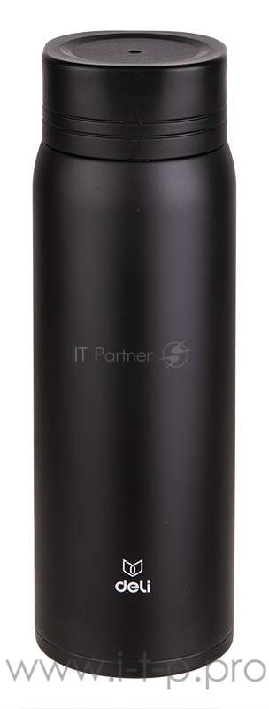 Термос Deli 17654Black 0.48л. черный