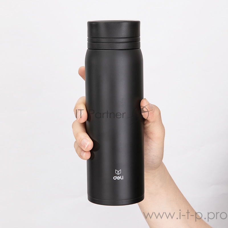 Термос Deli 17654Black 0.48л. черный