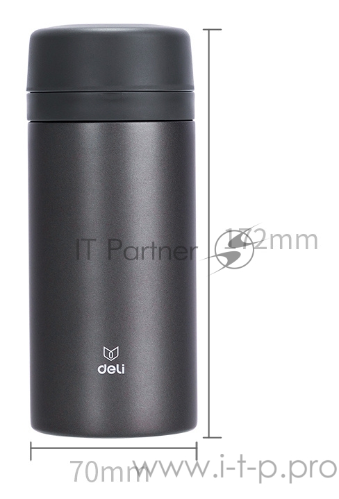 Термос Deli 17657dk-gray 0.420л. темно-серый