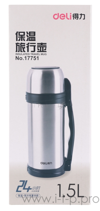 Термос Deli 17751 1.5л. серебристый