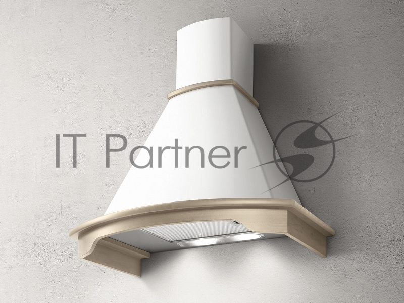 Вытяжка ELICA купольная, 90 см, 650 м3/ч, Белый корпус (RAL9010) + багет (Ясень) под окраску