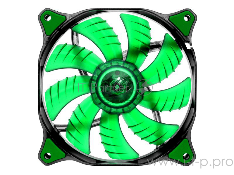 Вентиляторы Cougar CFD140 GREEN Вентилятор CFD140 GREEN 140x 140x 25мм (40шт./кор, пит. от мат.платы и БП, красная подсветка, 1000об/мин) (CF-D14HB-G) Retail