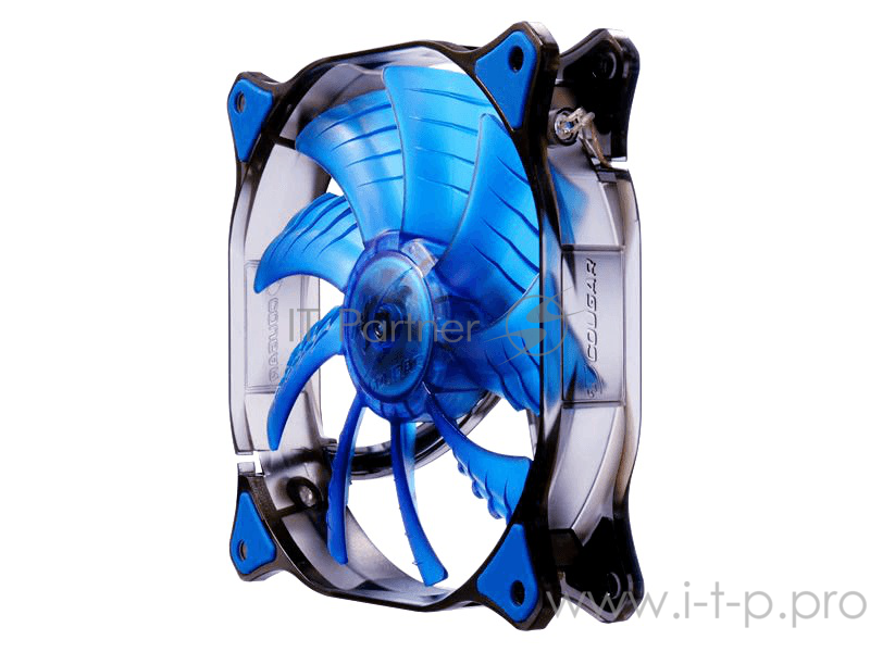 Вентиляторы Cougar CFD140 BLUE Вентилятор CFD140 BLUE 140x 140x 25мм (40шт./кор, пит. от мат.платы и БП, синяя подсветка, 1000об/мин) (CF-D14HB-B) Retail