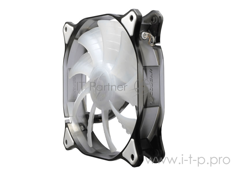 Вентиляторы Cougar CFD120 WHITE Вентилятор CFD120 WHITE 120x 120x 25мм (40шт./кор, пит. от мат.платы и БП, белая подсветка, 1200об/мин) (CF-D12HB-W) Retail