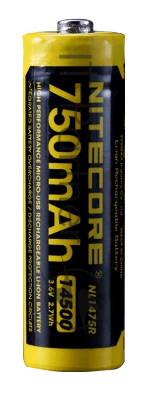 Аккумулятор Nitecore NL1475R 14500 Li-Ion 750mAh