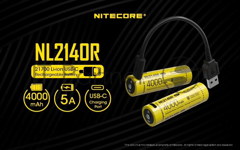 Аккумулятор Nitecore NL2140R 21700 Li-Ion 4000mAh
