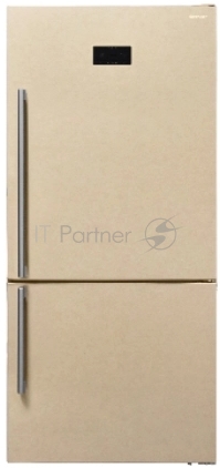 Холодильник Sharp Холодильник Sharp/ Комбинированный холодильник с нижней МК, NoFrost, 84*75*186 см, цвет бежевый