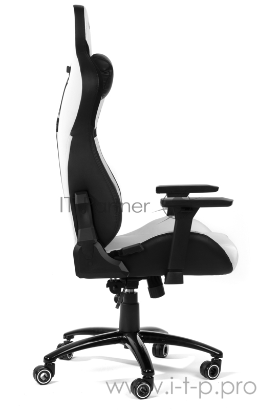 Игровое кресло WARP Gr бело-чёрное (экокожа, алькантара) (GR-WBK)