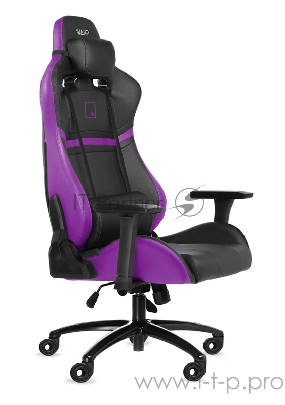 Игровое кресло WARP Gr чёрно-фиолетовое (экокожа, алькантара) (GR-BPP)