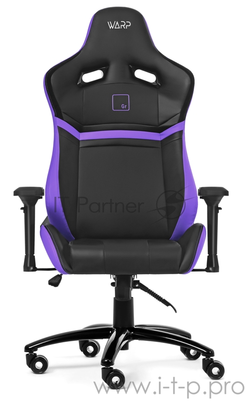 Игровое кресло WARP Gr чёрно-фиолетовое (экокожа, алькантара) (GR-BPP)
