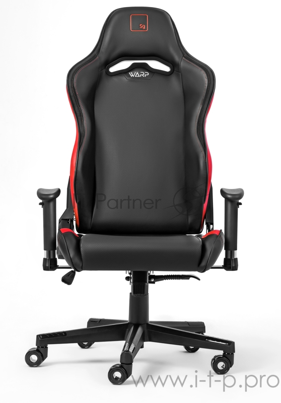 Игровое кресло WARP Sg чёрно-красное (экокожа, алькантара) (SG-BRD)