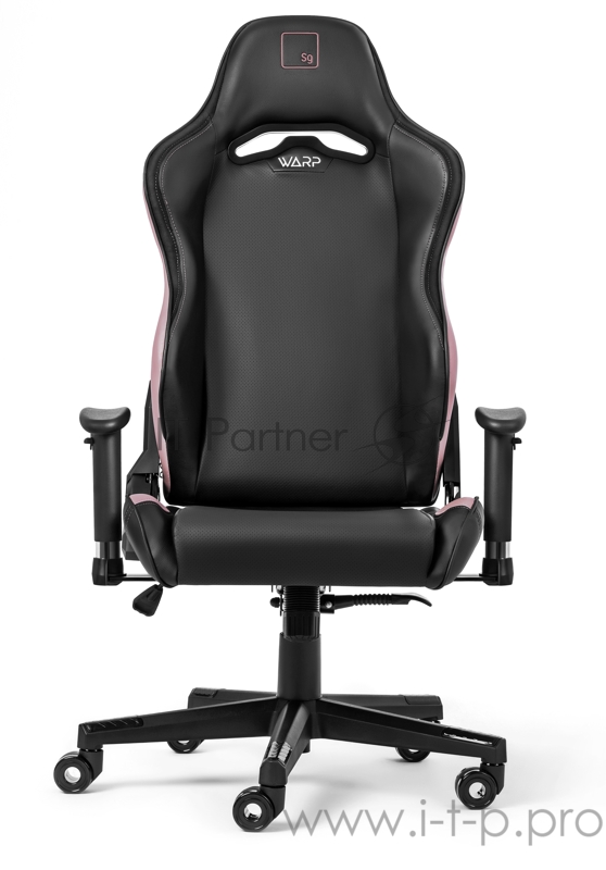 Игровое кресло WARP Sg чёрно-розовое (экокожа, алькантара) (SG-BPK)