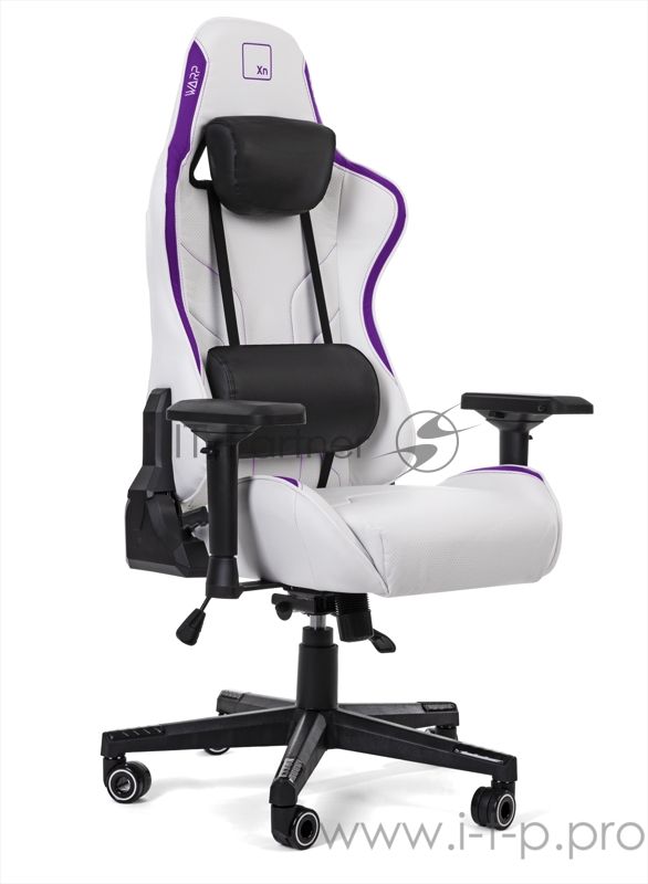 Игровое кресло WARP Xn бело-фиолетовое (экокожа, алькантара) (XN-WPP)