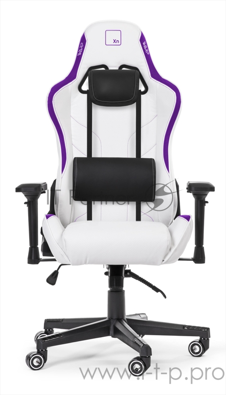 Игровое кресло WARP Xn бело-фиолетовое (экокожа, алькантара) (XN-WPP)