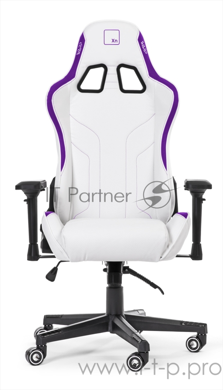 Игровое кресло WARP Xn бело-фиолетовое (экокожа, алькантара) (XN-WPP)