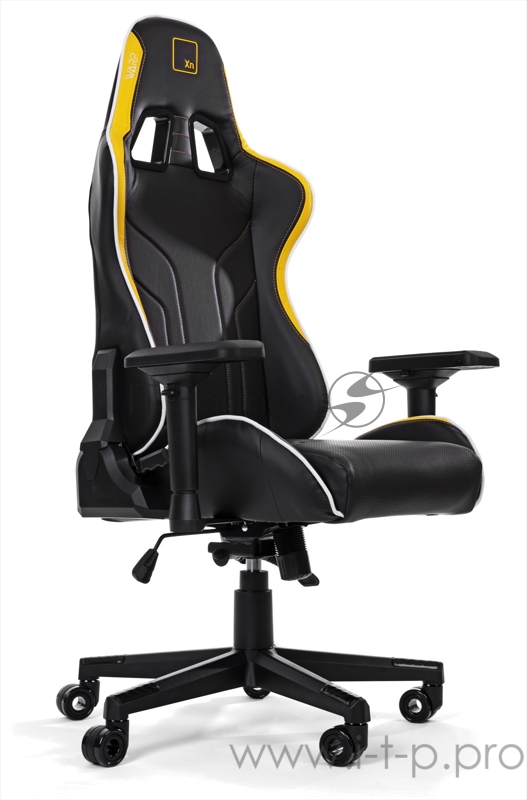 Игровое кресло WARP Xn чёрно-жёлтое (экокожа, алькантара) (XN-BYW)