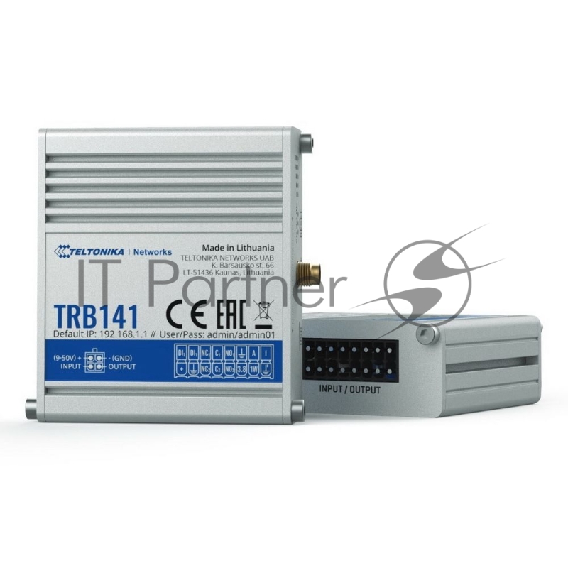 Промышленный LTE шлюз Teltonika TRB141 industrial rugged GPIO LTE gateway 4G (LTE) cat1 / 3G / digital i/o