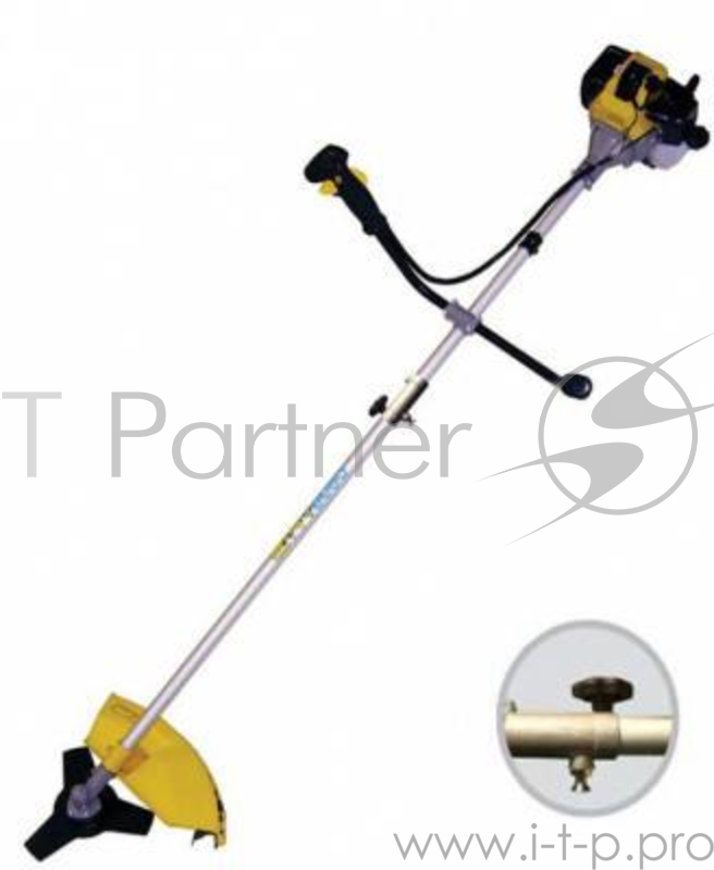 Триммер CHAMPION Т256 разъемный вал(Мощность 0.75/0.95 кВт/л.с., объем двигателя 25,4 см3, вес 6,2кг, бак 0,6л, используемая леска 1,6-2,4мм, рукоятка Р-образная, прямая/разъемная штанга, ширина среза (леска/нож) 400/255, длина штанги 1375 мм.)