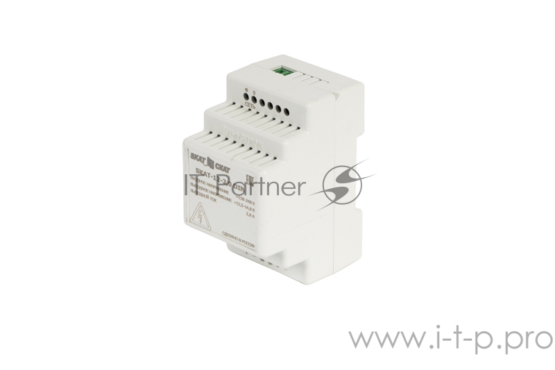 Источник питания SKAT-12-2.0 DIN 12В 2,3А АКБ внешн. 1х7-17Ач ток заряда 2,0–Iнагр. SKAT-12-2.0 DIN power supply 12V 2.3A external battery 1х7-17Ah charge current 2.0 – Iload.