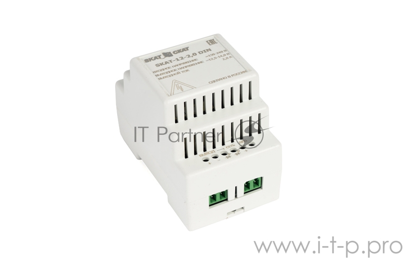 Источник питания SKAT-12-2.0 DIN 12В 2,3А АКБ внешн. 1х7-17Ач ток заряда 2,0–Iнагр. SKAT-12-2.0 DIN power supply 12V 2.3A external battery 1х7-17Ah charge current 2.0 – Iload.