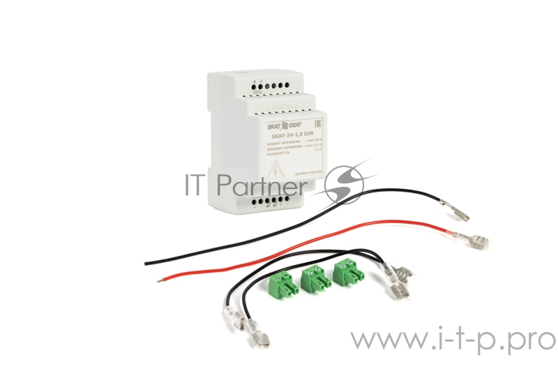 Источник питания SKAT-24-1.0 DIN 24В 1,3А АКБ внеш. 2х4,5-12Ач ток заряда 1,0–Iнагр. SKAT-24-1.0 DIN power supply 24V 1.3A battery ext. 2х4.5-12Ah charge current 1.0 – Iload.