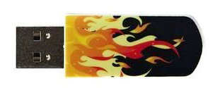 носитель информации Verbatim USB Drive 16Gb Mini Elements Edition Fire 49406 {USB2.0}