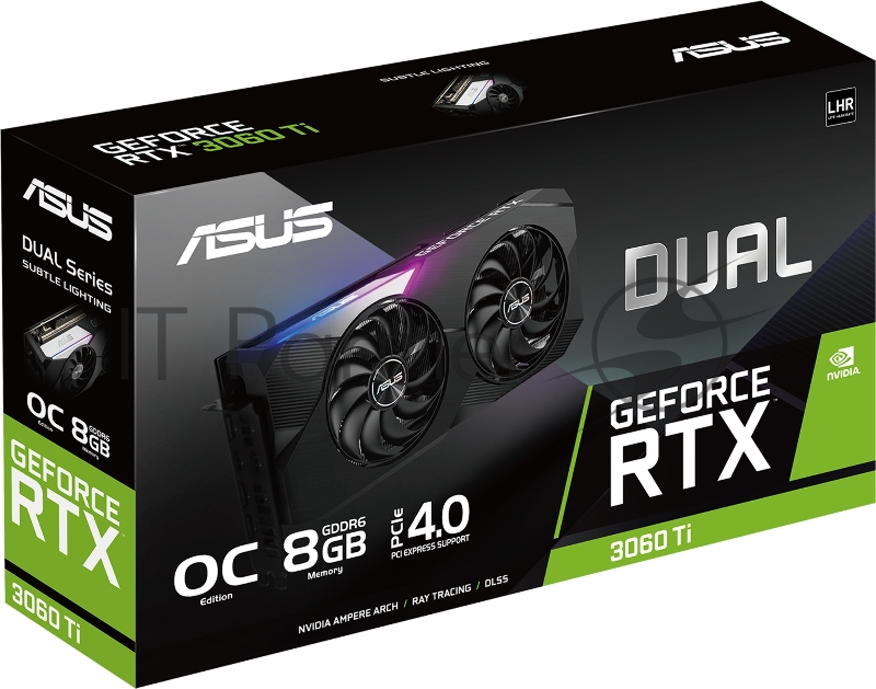 Видеокарта ASUS DUAL-RTX3060TI-O8G-V2 8GB GDDR6 2xHDMI 2.1 3xDP 1.4a