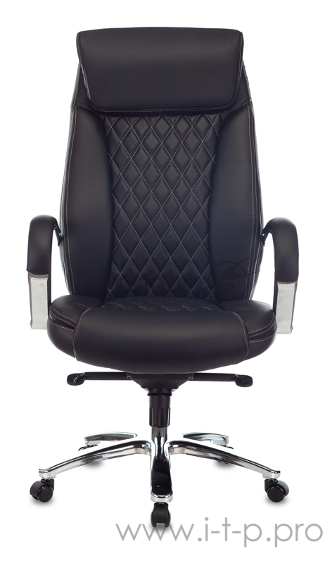 Кресло руководителя Бюрократ T-9924SL черный кожа крестовина металл хром