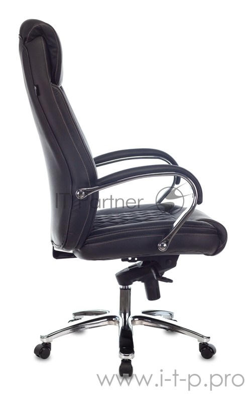 Кресло руководителя Бюрократ T-9924SL черный кожа крестовина металл хром