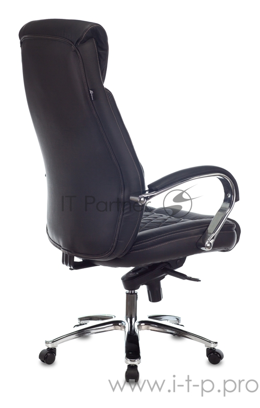 Кресло руководителя Бюрократ T-9924SL черный кожа крестовина металл хром