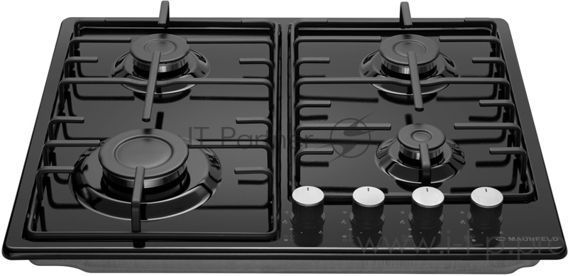 Встраиваемые газовые панели MAUNFELD Встраиваемые газовые панели MAUNFELD/ Тип: газовая 60см, Тип установки: независимая • Управление: фронтальное, переключатели поворотные, черный