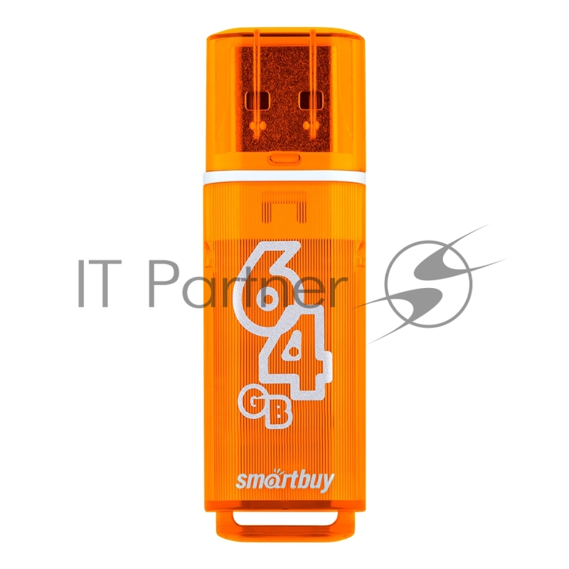 Флеш диск USB2.0 64Gb Smart Buy Glossy series Orange